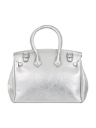 УЦЕНКА Сумка женская 24×14×19, отд на клапане, длин ремень, серебро - Фото 8