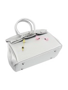 УЦЕНКА Сумка женская 24×14×19, отд на клапане, длин ремень, серебро 10942996