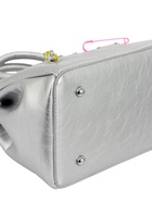 УЦЕНКА Сумка женская 24×14×19, отд на клапане, длин ремень, серебро - Фото 10