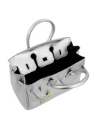 УЦЕНКА Сумка женская 24×14×19, отд на клапане, длин ремень, серебро - Фото 11