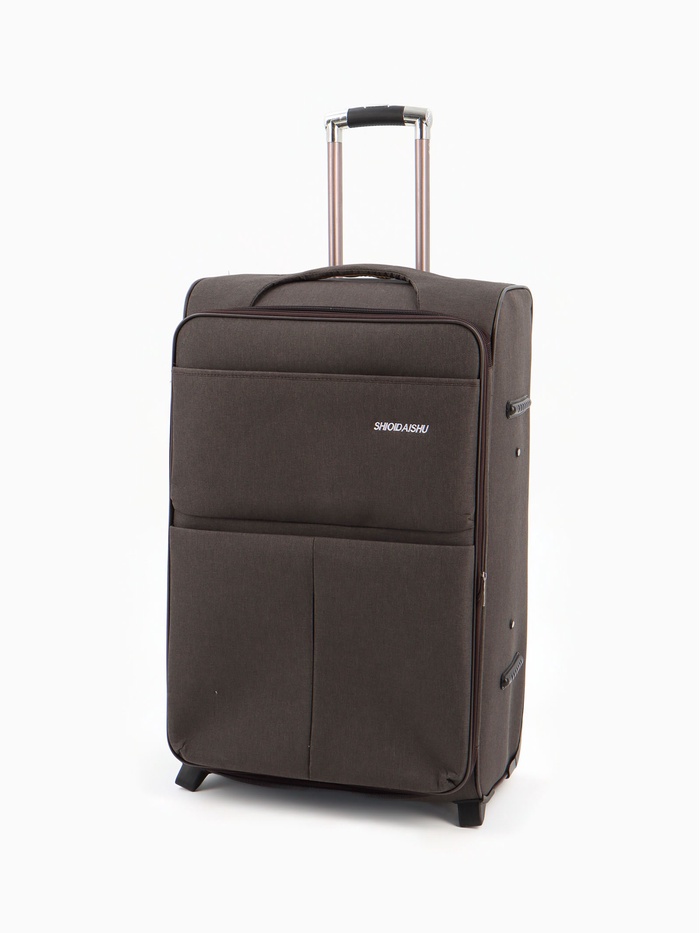 УЦЕНКА Чемодан бол 28", 44×30×72, отд. на молнии, расш код замок, 3 кол, 2 н/карм, коричневый 980 - Фото 1