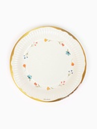 Посуда бумажная одноразовая «Керамика с цветами», белая, на 12 персон - фото 58175232