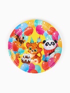 Посуда бумажная одноразовая «С Днём рождения», на 12 персон - фото 118613756