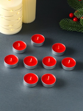 Набор свечей ароматических чайных «Глинтвейн и гранат», 9 шт.