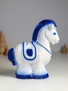 Копилка для денег «Лошадка пони», гипс, 23×20×10.5 см, бело-голубой - Фото 2