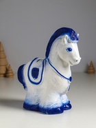 Копилка для денег «Лошадка пони», гипс, 23×20×10.5 см, бело-голубой - Фото 3