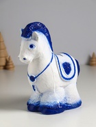 Копилка для денег «Лошадка пони», гипс, 23×20×10.5 см, бело-голубой - Фото 4