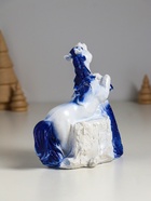 Копилка для денег «Лошадь с цветами», гипс, 13.5×12×6 см, бело-голубой - Фото 4