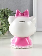 Копилка для денег «Киска с бантом розовым», гипс, 17.5×12.5×11.5 см - фото 809259198