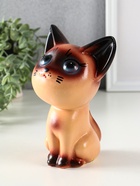 Копилка для денег «Котёнок сиамский», гипс, 19.5×12×12.5 см - фото 809259219