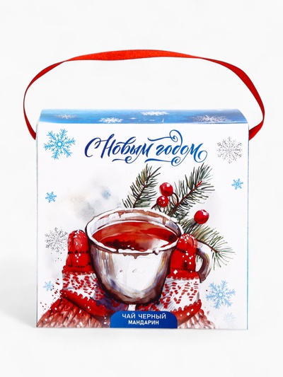 Чай новогодний «С Новым годом», со вкусом мандарин, 50 г