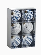 Набор ёлочных шаров «Вестон», d=8 см, 6 шт., геометрия, бело-синий 10875257