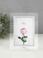 Фоторамка для фото 10×15 см «Серебряный кант», стекло, вертикальная, выгнутая, прозрачная, 15.5×20 см - Фото 1