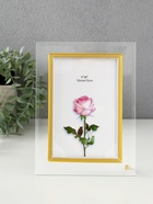 Фоторамка для фото 10×15 см «Золотой кант», стекло, вертикальная, прозрачная, 15.5×20.5 см - Фото 1