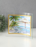 Фоторамка для фото 15×20 см «Золотой кант», стекло, горизонтальная, закруглённая, прозрачная, 23.5×20.5 см - Фото 2