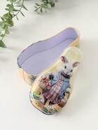 Шкатулка для хранения мелочей, украшений «Зайка с корзинками с цветами и яичками», металл, 4.6×7×14.3 см - Фото 3