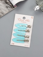 Зажим для волос «Милана», 5.5 см, набор 4 шт., МИКС - фото 809259326