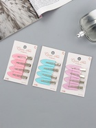 Зажим для волос «Милана», 5.5 см, набор 4 шт., МИКС - фото 809259327