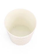 Кашпо для цветов «Золотое напыление», 1.6 л, d=14 см, h=15.5 см, белое, золотистое - фото 809416951