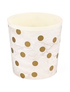 Кашпо для цветов «Золотые круги», 1.6 л, d=14 см, h=15.5 см, белое, золотистое 10920449