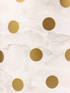 Кашпо для цветов «Золотые круги», 1.6 л, d=14 см, h=15.5 см, белое, золотистое 10920449