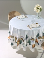 УЦЕНКА Скатерть Этель «Forest animals» d=215 ± 3 см с ГМВО, 100%хл, саржа 190 г/м² - Фото 5