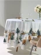 УЦЕНКА Скатерть Этель «Forest animals» d=215 ± 3 см с ГМВО, 100%хл, саржа 190 г/м² - Фото 6