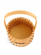 Корзина плетёная для хранения, 17×17×12 см, ручка h=13 см, натуральный цвет, Greengo - фото 23595596