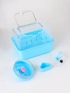 Клетка-переноска для грызунов, 23×17×16 см, пластик, бирюзовая - Фото 12