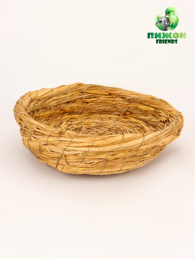 Гнездо для птиц плетёное из соломы, 20.5×4 см