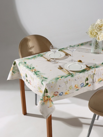 УЦЕНКА Скатерть Этель Spruce mood 150×110 см ±3 см с ВГМО, 100%хл, саржа 190 г/м²