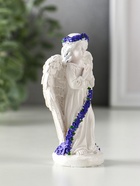 Фигурка полистоун «Девочка-ангел платье с лавандой - молитва», бело-фиолетовый, 5.5×3.5×9.3 см - фото 118993852