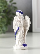 Фигурка полистоун «Девочка-ангел платье с лавандой - молитва», бело-фиолетовый, 5.5×3.5×9.3 см - фото 118993854