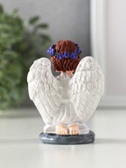 Фигурка полистоун «Девочка-ангел в платье с лавандой - молитва», фиолетовый, 6.7×5×9 см - фото 118993857