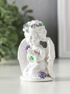 Фигурка полистоун «Ангелочек с букетом лаванды», белый с фиолетовым, 7×5×9 см - фото 118993862 Фигурка полистоун «Ангелочек с букетом лаванды», белый с фиолетовым, 7×5×9 см - фото 118993862