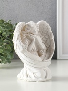 Фигурка полистоун «Девушка-ангел - обниму тебя крыльями», белый, 12.5×9×15 см - фото 58175304