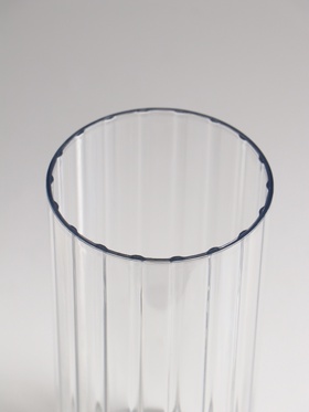 Ваза «Венера», 19.5×9.5 см, полосы, пластик, прозрачная