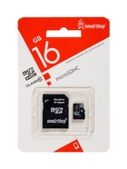 Карта памяти micro SDHC Smartbuy, 16 Гб, класс 10, с адаптером SD - Фото 3