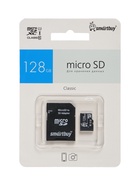 Карта памяти micro SDXC Smartbuy, 128 Гб, класс 10, UHS-1, с адаптером SD  (артикул 10940727)  большой выбор товаров оптом и в розницу по низким ценам с доставкой