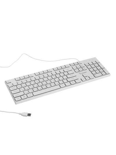 Клавиатура Smartbuy ONE 250, проводная, мембранная, 104 клавиши, USB, с подсветкой, белая