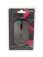 Мышь Smartbuy 288, проводная, оптическая, 4 кнопки, 2400 dpi, USB, с подсветкой, серая - Фото 1