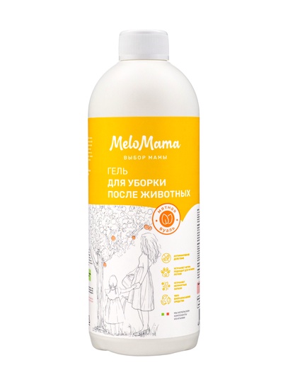 Средство для уборки после животных MeloMama, гель, мятный свежий аромат, 0.5 л