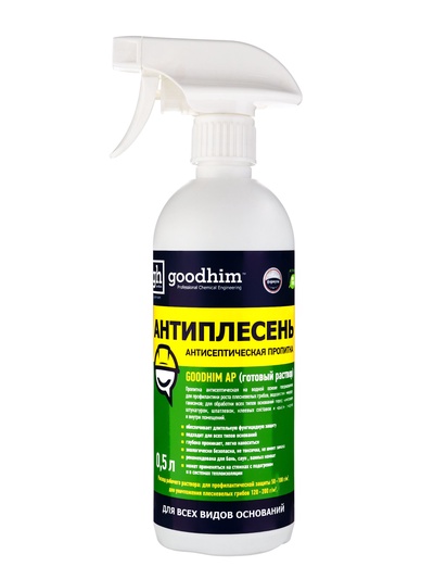 Антисептическая пропитка Goodhim «Антиплесень», для всех видов оснований, 0.5 л