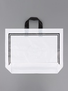 Пакет с петлевой ручкой, полиэтиленовый, белый 45×35×8 см 80 мкм - Фото 3