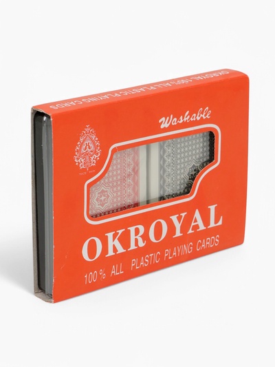 УЦЕНКА Карты игральные пластиковые 54 шт. «Покер», 25 мкм, карта 5.5×8.5 см, набор 2 колоды 10747