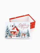 Набор подарочных коробок 5 в 1 «Сказочная новогодняя акварель», 32.5×20×12.5 - 22×14×8.5 см - фото 809260017