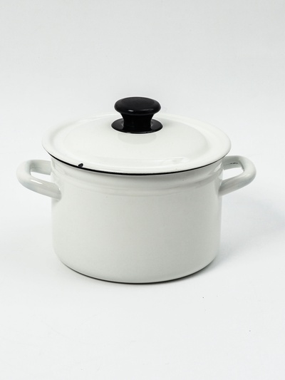 УЦЕНКА Кастрюля цил.борт. 3 л белая (без декора)