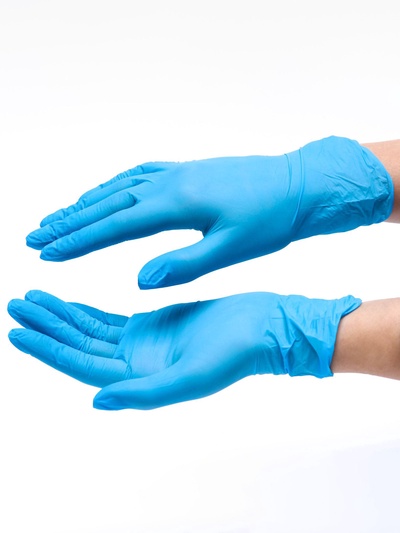 УЦЕНКА Перчатки Benovy нитриловые медицинские голубые 3 г L 50 пар/уп