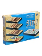 УЦЕНКА Настольные игры магнитные 5 в 1, шахматы, шашки, шашматы, лудо, змеи и лестницы 16.5 х 12 см 10943335