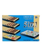 УЦЕНКА Настольные игры магнитные 5 в 1, шахматы, шашки, шашматы, лудо, змеи и лестницы 16.5 х 12 см 10943335